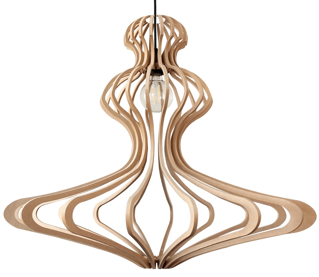 [112_1] Suspension Woman Brut L D83 (Black and metal ceiling rose, Without Diffuser)