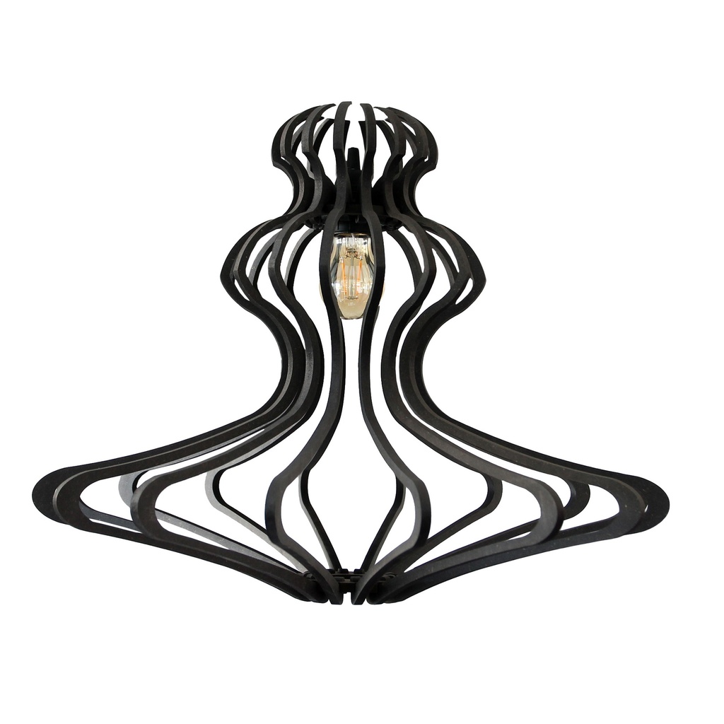 [113_0] Woman lampshade Black S D55