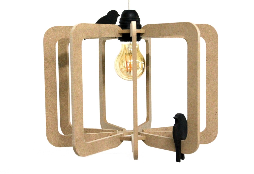 [5_0] Bird Lampshade Brut