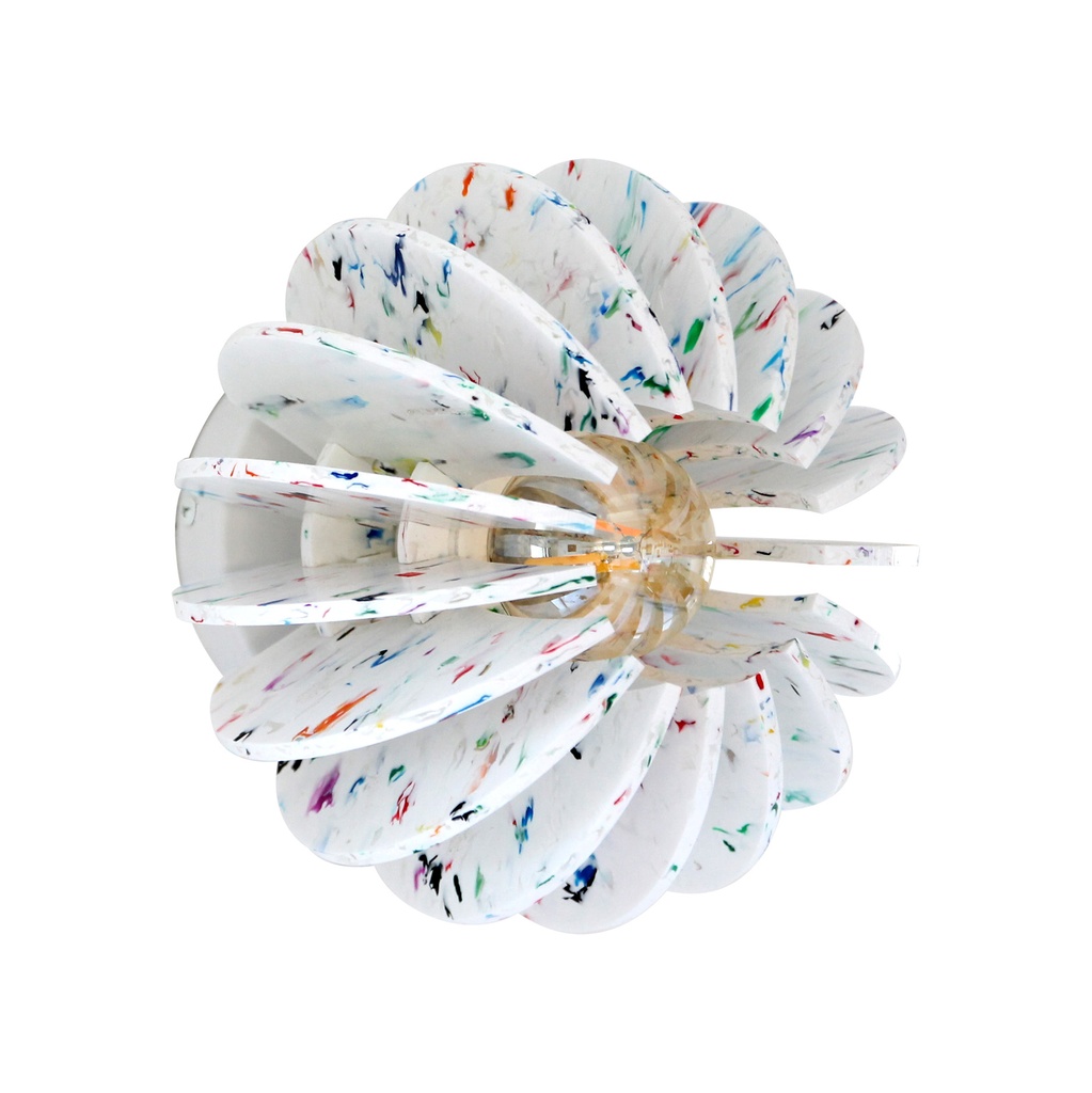 [86_1] Wrecking Ball wall lamp White recycled plastic (Wall connexion)