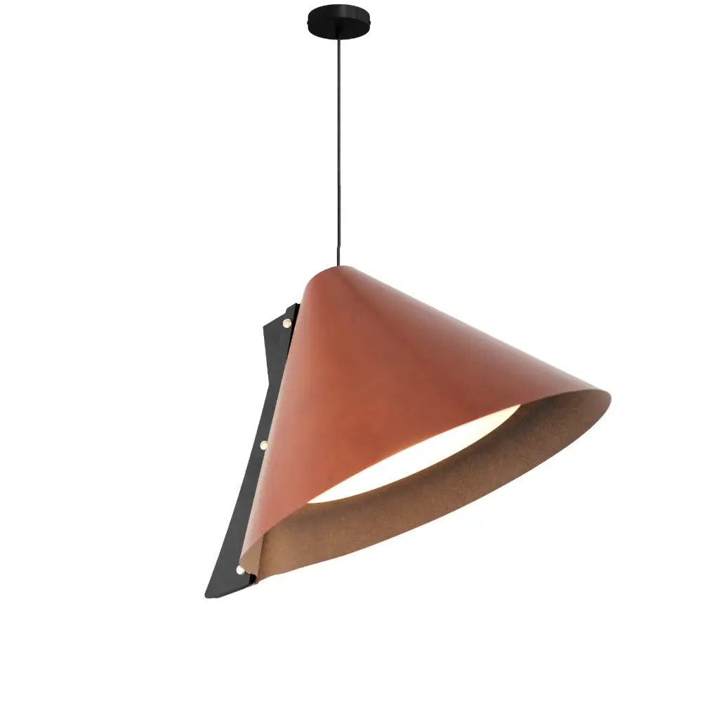 Pendant lamp SILENCE M Diam 40cm Brown
