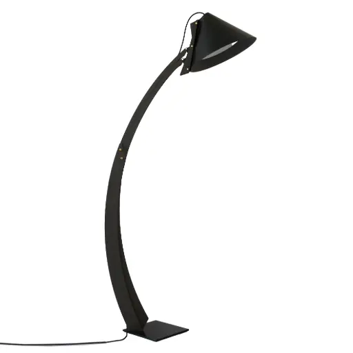 Lampadaire réglable SILENCE Cuir Noir