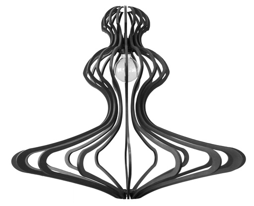 [114_0] Woman Lampshade Black L D83